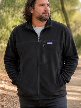 Patagonia Men’s Micro D Black Full-Zip Fleece Jacket Size XL